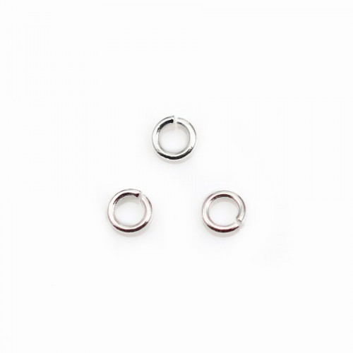 925 Silver, Open Round Rings, 3x0.6mm, x 20 pcs 