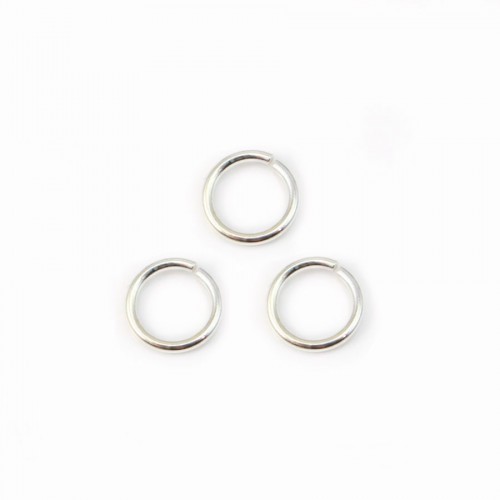Anneaux ouverts 5x0.8 mm argent 925 x10 st