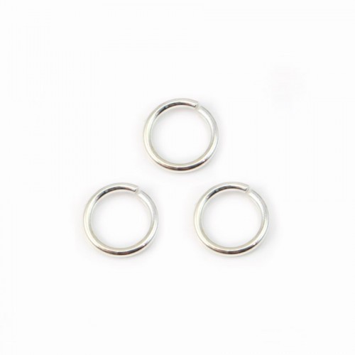  Anneaux ouverts 6x1 mm argent 925 x 10 st 