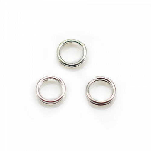 925 Silver, Double jump rings  5x0.6mm x 10 pcs 