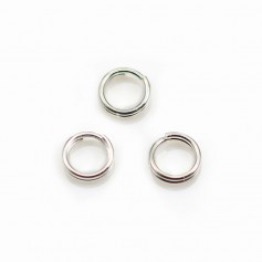Anneaux doubles 5x0.6 mm argent 925 x10 st