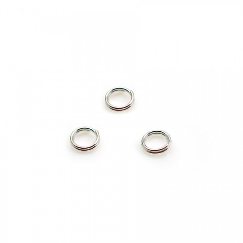 Anneaux doubles, de forme ronde, en argent 925, 3 * 0.3mm x 20pcs