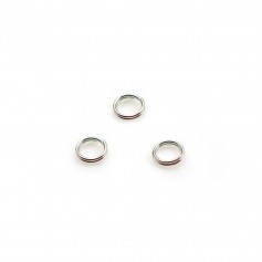 Anneaux doubles, de forme ronde, en argent 925, 3 * 0.3mm x 20pcs