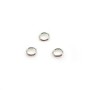 Anneaux doubles, de forme ronde, en argent 925, 3 * 0.3mm x 20pcs