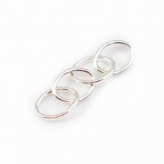 Quatre anneaux ovales, 8x6mm, argent 925 x 2pcs 