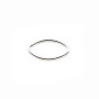 Anneaux argent 925 ovale soudé 7x13mm x 4pcs