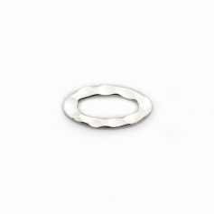 Anneaux martele argent 925 ovale soudé 7x13mm x 4pcs