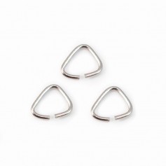 Anneaux ouverts triangulaires 4x4x0,6 mm argent 925 rhodie x20PCS