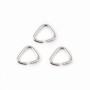Anneaux ouverts triangulaires 4x4x0,6 mm argent 925 rhodie x20PCS