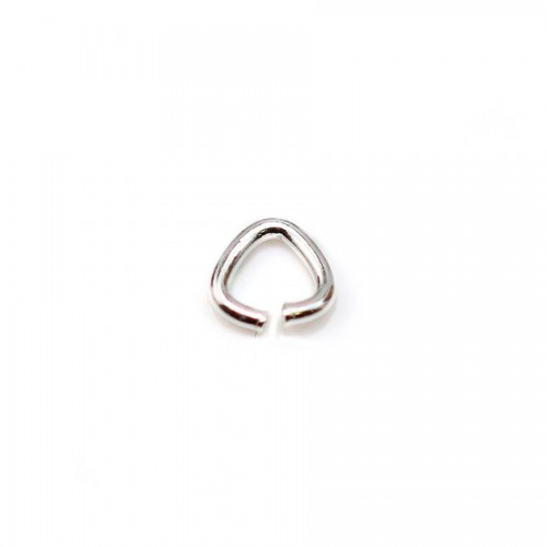 925 Silver, Open Triangle-shape, 6x6x0.6mm, x 20pcs