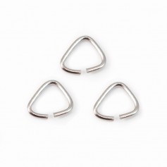 Anneaux ouverts triangulaires 5x5x0,6 mm, argent 925 rhodie, x20PCS