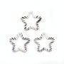 Anneaux de jonction étoile, martelés, argent 925, 11.5mm, x 2pcs