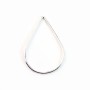 Anneaux poire fermés,20x30mm, argent 925  x 1pc
