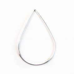 Anneaux poire fermés,28x40mm, argent 925  x 1pc