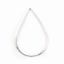Anneaux poire fermés,28x40mm, argent 925  x 1pc