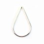 Anneaux poire fermés,15x25mm, argent 925  x 1pc