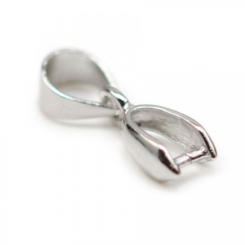 Bélière, Argent 925 Rhodié, 6x14mm x 1pc 