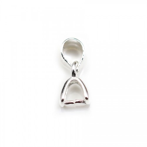 Smooth bail+pendant bail, Silver 925 5x11mm x 1 pcs