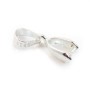 Attache pendentif+Bélière, argent 925, 16 mm  x 1pc
