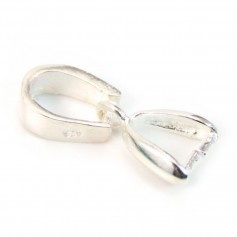 Attache pendentif & bélière, argent 925, 7.5x18mm x 1pc