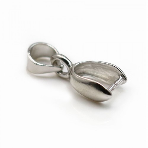 ATTACHE PENDENTIF, Argent 925 rhodié, 6x16mm x 2pcs