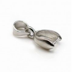 ATTACHE PENDENTIF, Argent 925 rhodié, 6x16mm x 2pcs