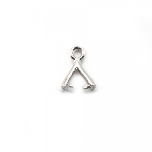 Argent 925 Bélière  6x7.5mm x 2pcs 