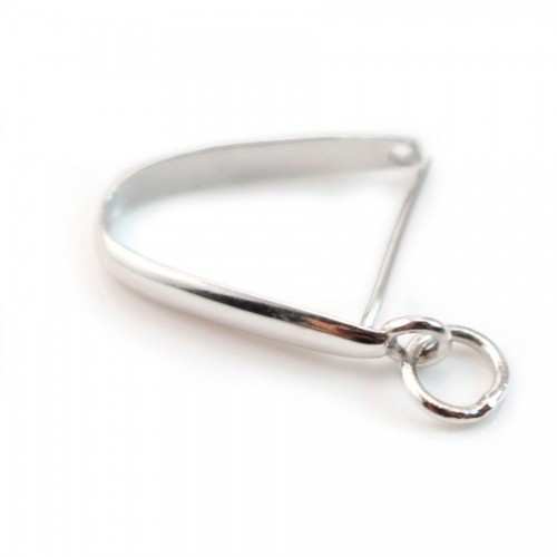  Bélière Arche, Argent 925 rhodié, 2.5x15mm x 1pc