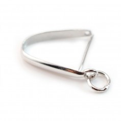  Bélière Arche, Argent 925 rhodié, 2.5x15mm x 1pc