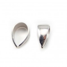 Argent 925 Rhodié Bélière8x11mm x 1 pcs 