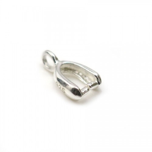 Pendant clip, in 925 silver, 4.5 * 7.5mm x 4pcs