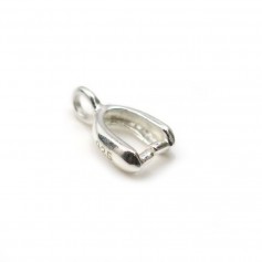Attache pendentif, en argent 925, 4.5 * 7.5mm x 4pcs