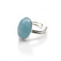 Bague réglable en argent 925, avec un support ovale 13x18mm x 1pc