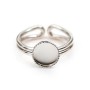 Bague   réglable support rond 8mm en argent 925 x 1pc