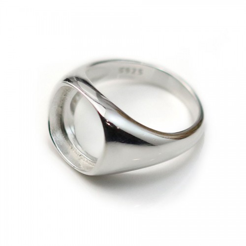 Monture de bague en argent 925, avec un support carré de 12mm x 1pc