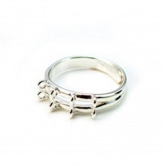Bague réglable 8 anneaux en argent 925 x 1pc