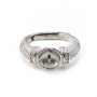 Argent 925 Support Bague réglable pour perles semi-percés & Zircon x 1pc