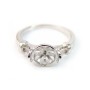 Argent 925 support bague pour perles semi-percés taille 7-10mm x 1pc