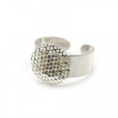 Bague tamis réglable 14mm en argent 925 x 1pc