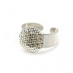 Bague tamis réglable 14mm en argent 925 x 1pc