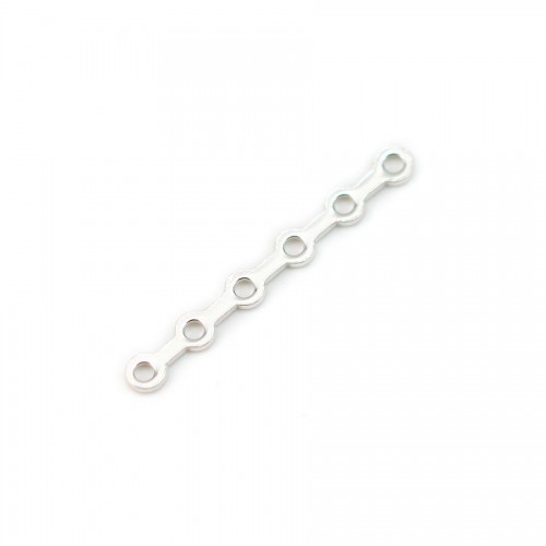 Argent 925 Barrette 4 Rangs  x 2pcs