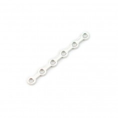 Argent 925 Barrette 4 Rangs  x 2pcs