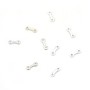 Argent 925 Barrette 4 Rangs  x 6pcs
