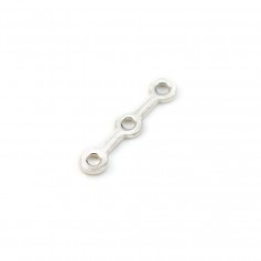 Argent 925 Barrette 3 Rangs  x 4pcs