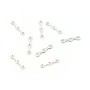 Argent 925 Barrette 3 Rangs  x 4pcs