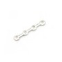 Argent 925 Barrette 4 Rangs  x 4pcs