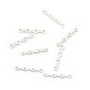 Argent 925 Barrette 4 Rangs  x 4pcs