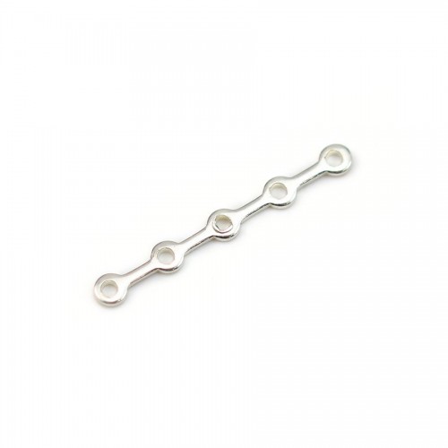 Argent 925 Barrette 4 Rangs  x 2pcs