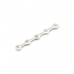 Argent 925 Barrette 4 Rangs  x 2pcs