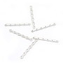 Argent 925 Barrette 4 Rangs  x 2pcs
